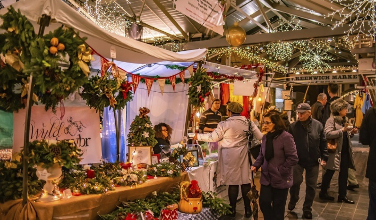 A beautiful Christmas stall at Greenwich Market